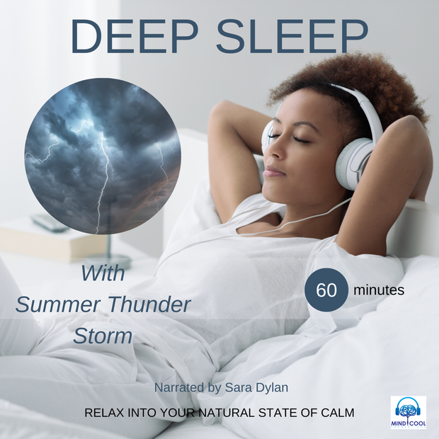 Audiobook: DEEP SLEEP MEDITATION SUMMER THUNDER STORM 60 MINUTES